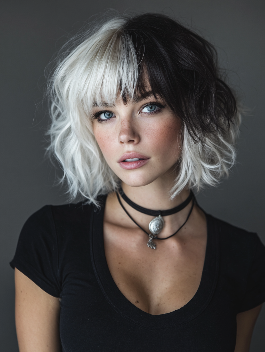 Two-Tone Choppy Bob Hairstyles
