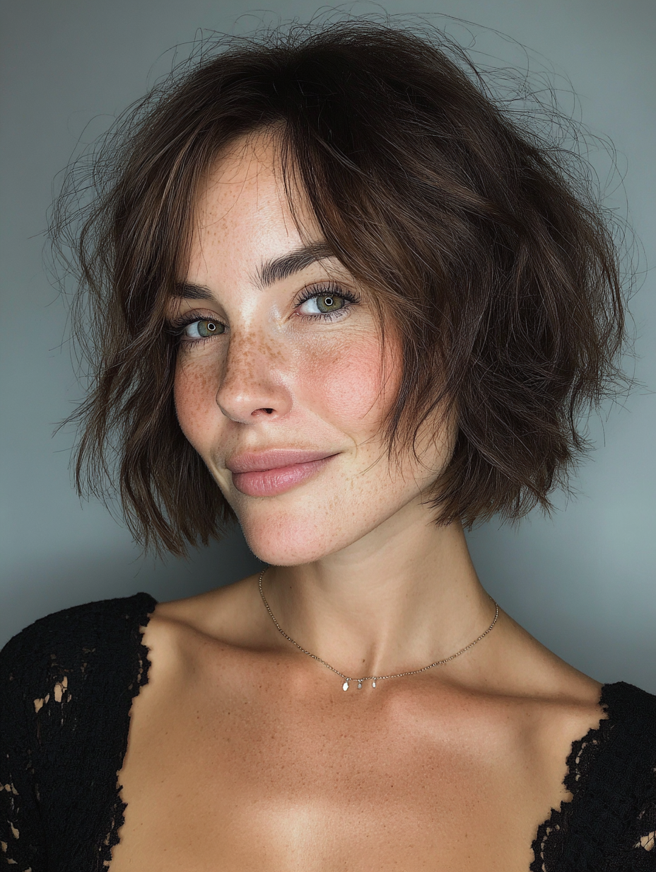Undone Choppy Bob Hairstyles with Texture
