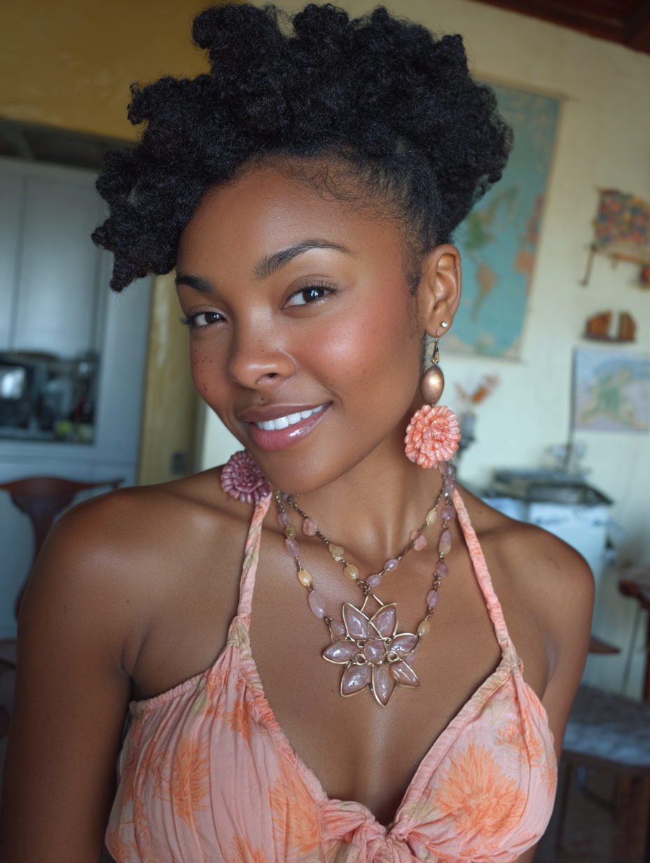 3c/4a natural hairstyles: accessorized natural hair