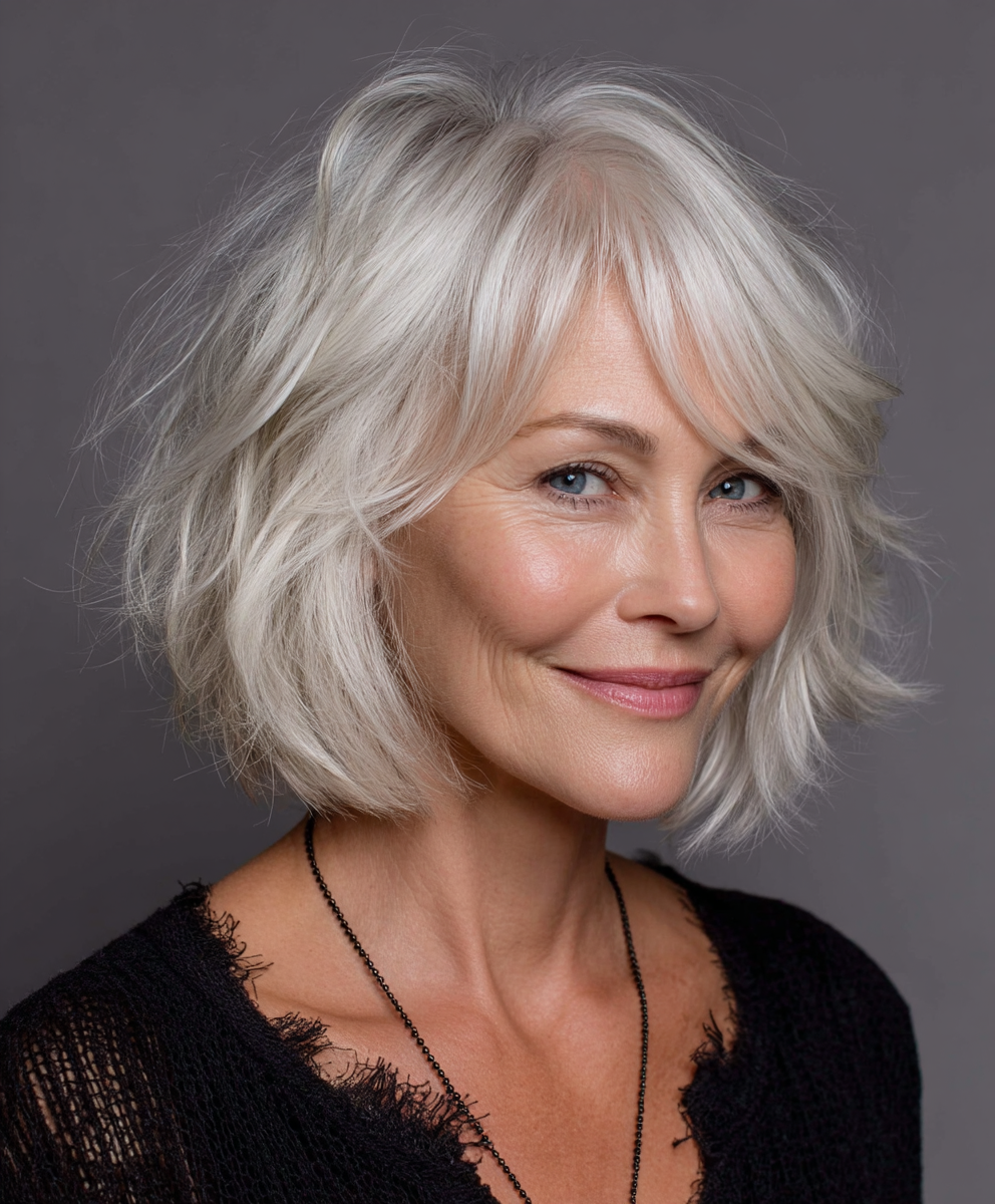 Layered Bob for 60 Year Old Hairstyles