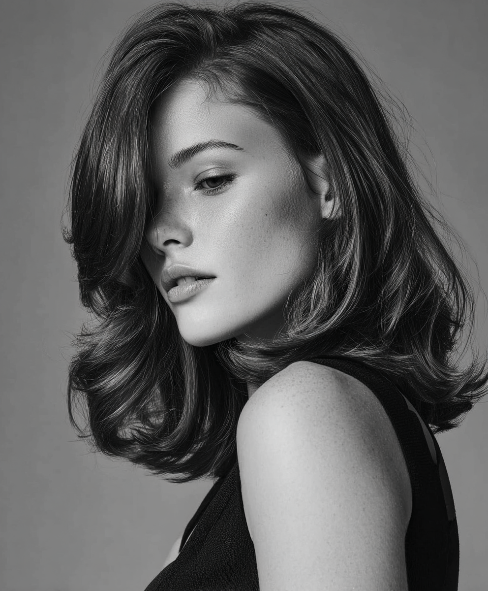 Hairstyles for Medium Length Hair: Side Part Deep