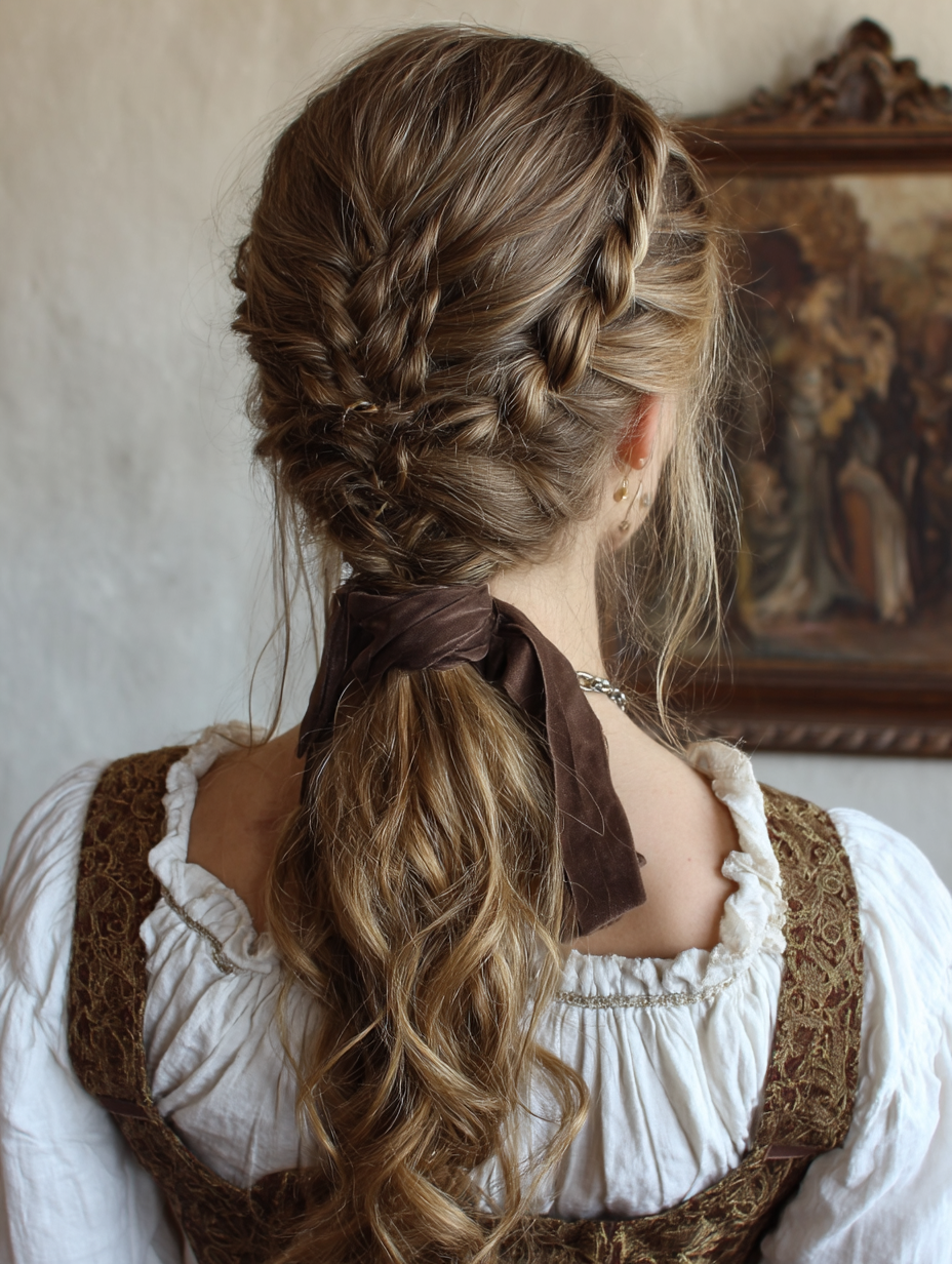 Renaissance Hairstyles Easy: The Braided Ponytail