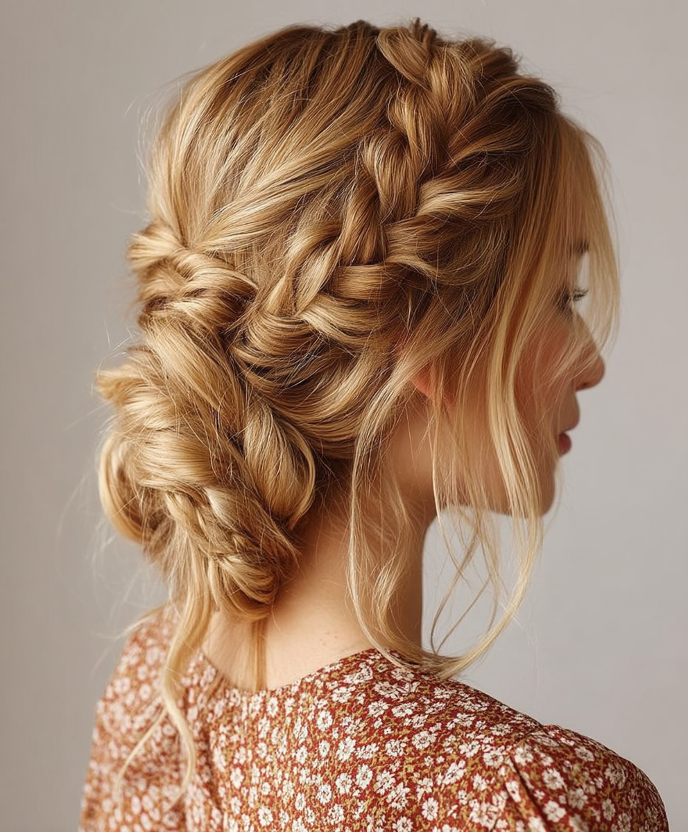 Braids Are One Way to Make Haircuts for Medium Length Hair More Stylish