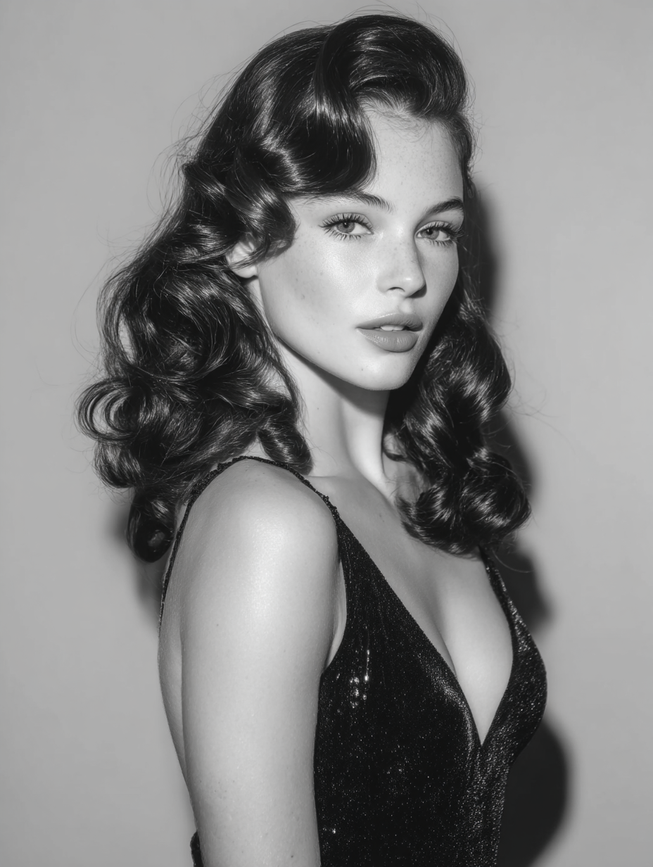 Prom Hairstyles For Medium Length Hair: Vintage Hollywood Waves