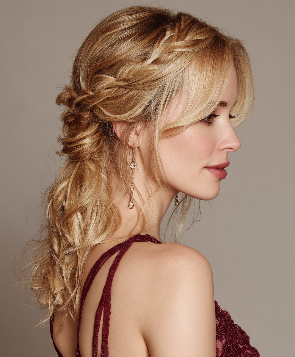 Haircuts For A Medium Length Hair: Waterfall Braid