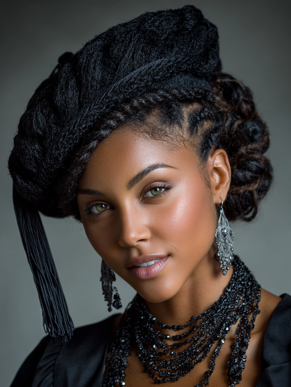 Hairstyles For Graduation With The Cap: Cap Twists Crown