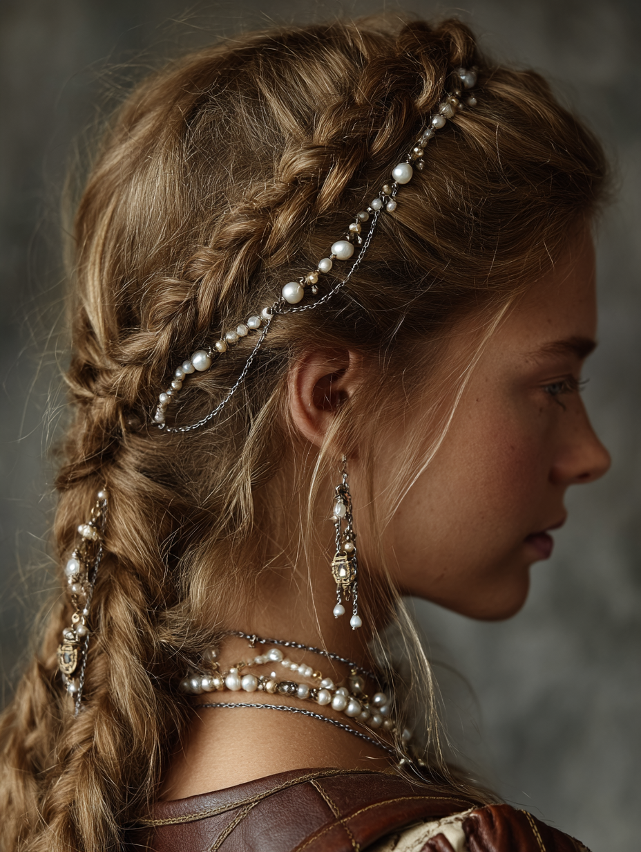 Renaissance Hairstyles Easy: The Beaded Braid