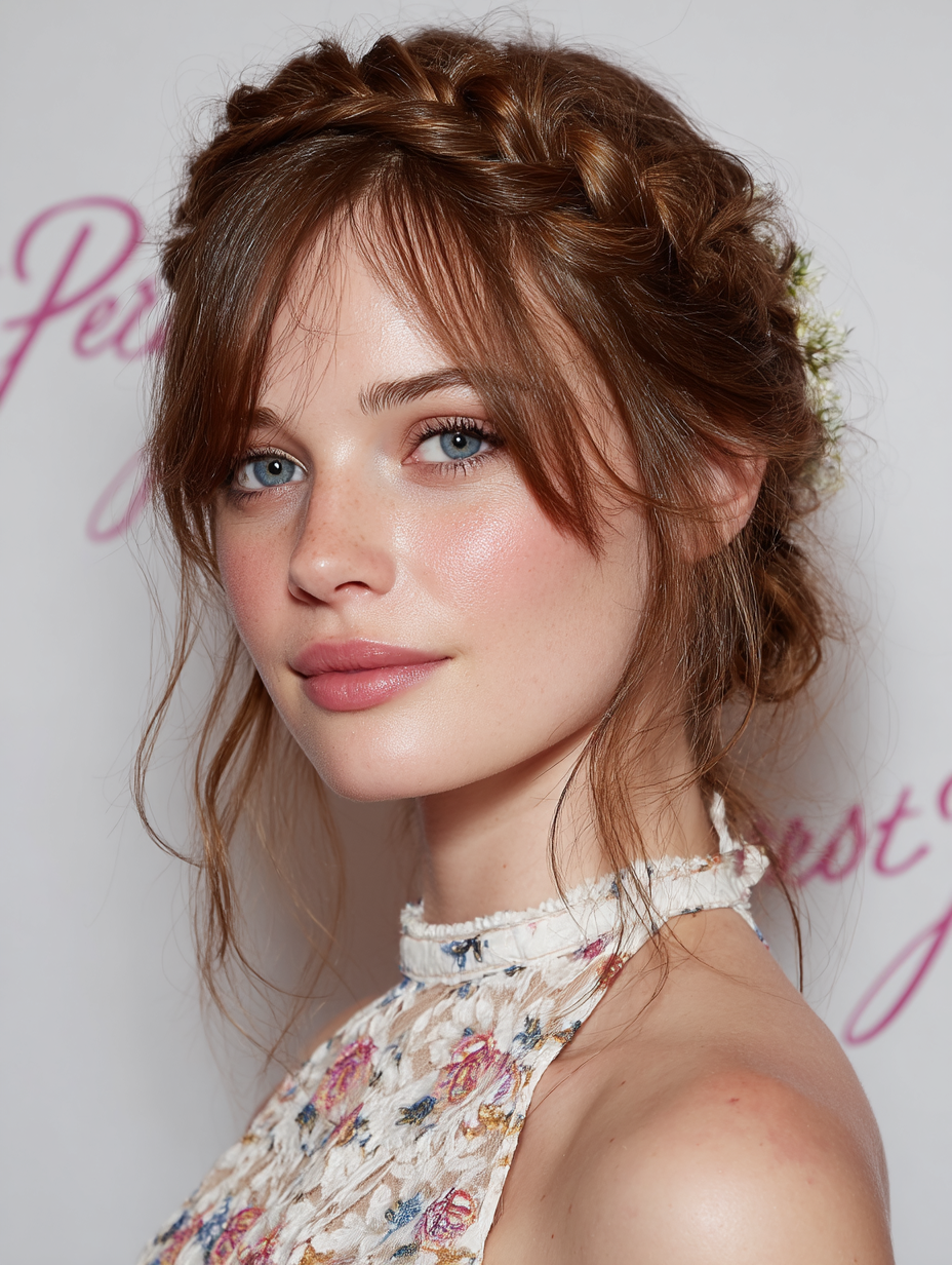 Crown Braid Hairstyles for Medium Length Hair: Prom Hairstyles