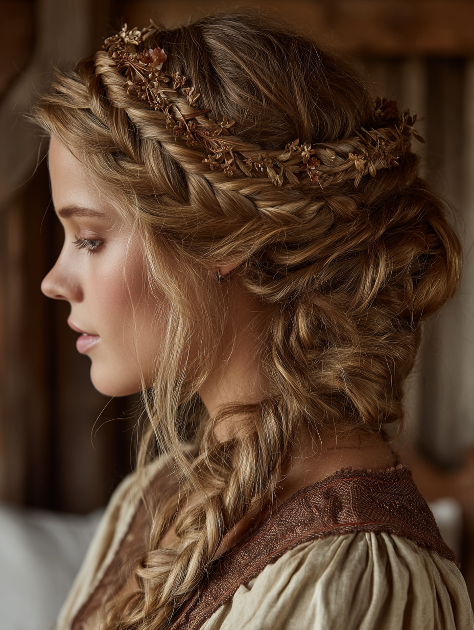 Renaissance Hairstyles Easy: The Fishtail Crown