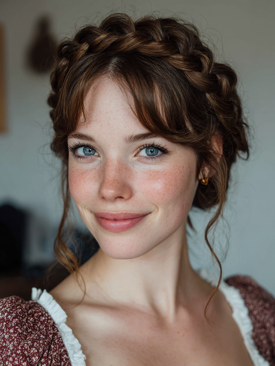 Renaissance Hairstyles Easy: The Milkmaid Braid