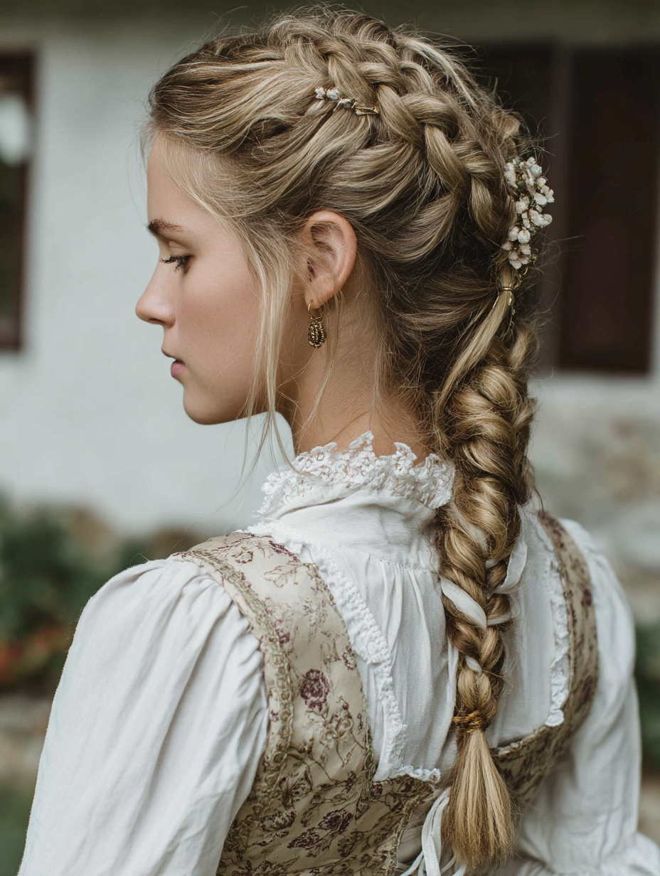 Rope Braid Renaissance Hairstyle is Easy