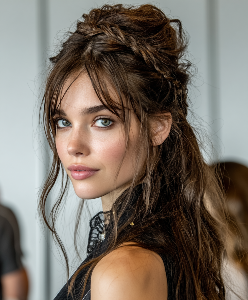 Haircuts for Medium Length Hair: Half-Up Half-Down