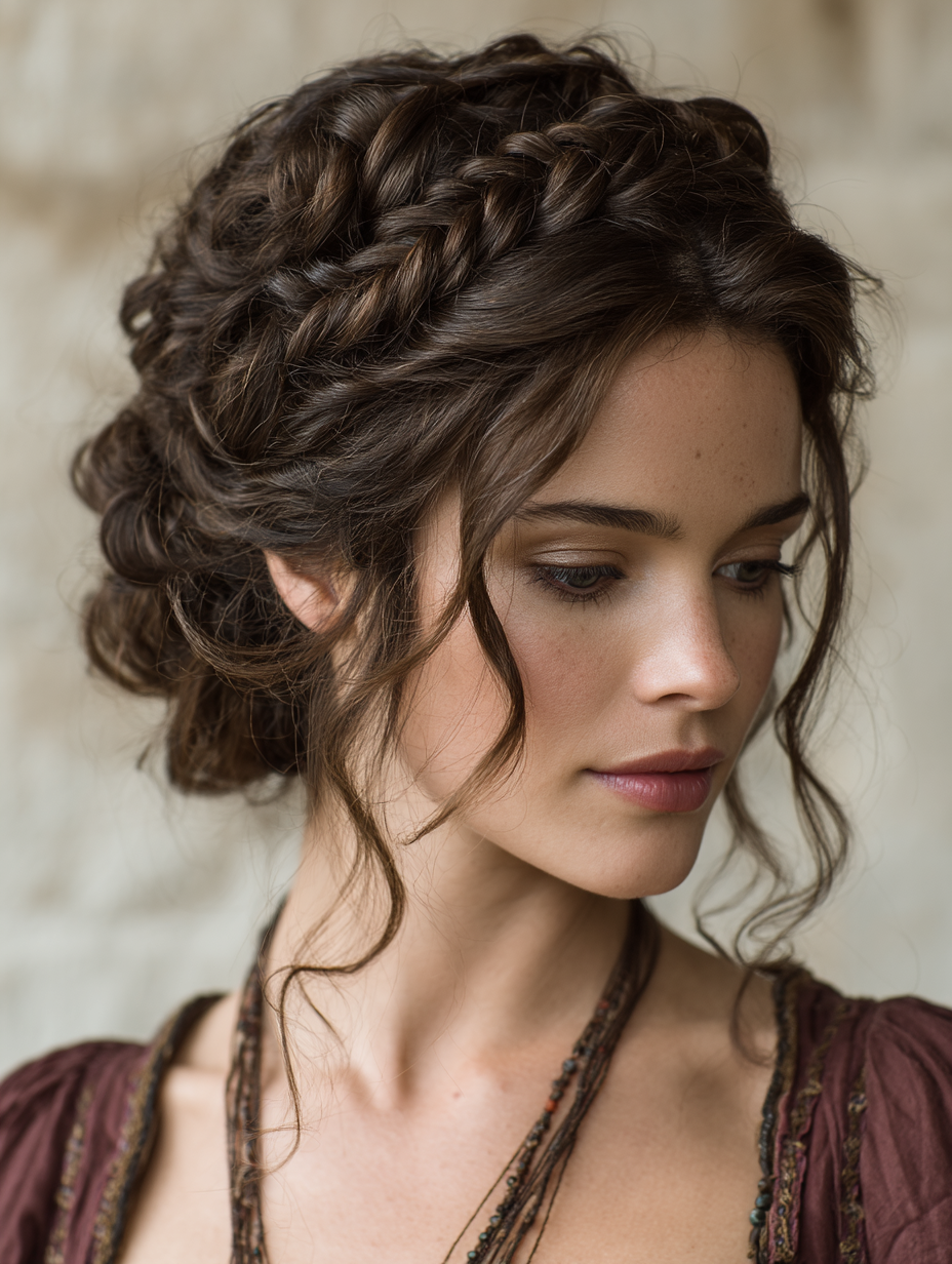 Renaissance Hairstyles Easy: The Twisted Crown Braid